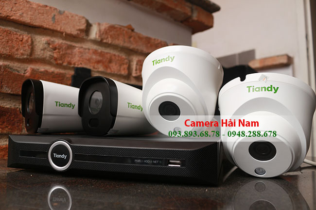 Lắp đặt trọn bộ 04 Camera giám sát Tiandy 2.0 Full HD, Đầu ghi PoE chuẩn H265 giá rẻ tại Hải Nam