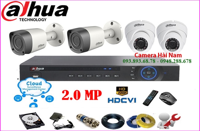 trọn bộ 4 mắt camera dahua full hd 1080p