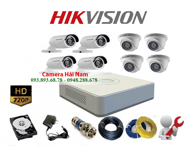 Bộ 4 mắt camera Hikvision 1MP - 2MP 